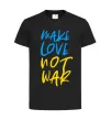 Детская футболка Make love not war text Черный фото