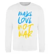 Свитшот Make love not war text Белый фото