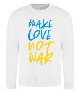 Свитшот Make love not war text