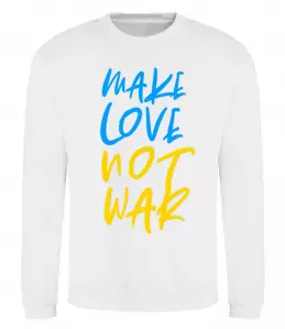 Свитшот Make love not war text Белый фото