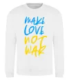 Свитшот Make love not war text Белый фото