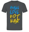 Чоловіча футболка Make love not war text Графіт фото