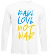 Лонгслів Make love not war text Білий фото