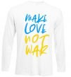 Реглан Make love not war text Белый фото