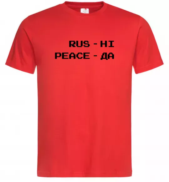 Мужская футболка Rus ні peace да Красный фото