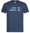 Мужская футболка Rus ні peace да Темно-синий фото