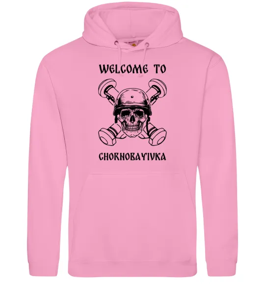 Мужская толстовка (худи) Welcome to Chornobayivka Розовый фото