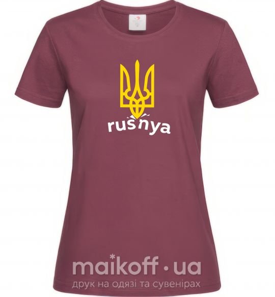 Жіноча футболка Rusnya Бордовий фото