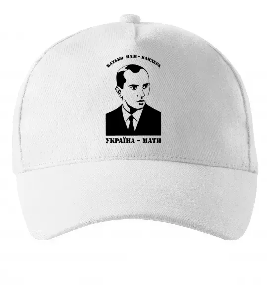 Кепка Батько наш Бандера Україна мати Білий фото