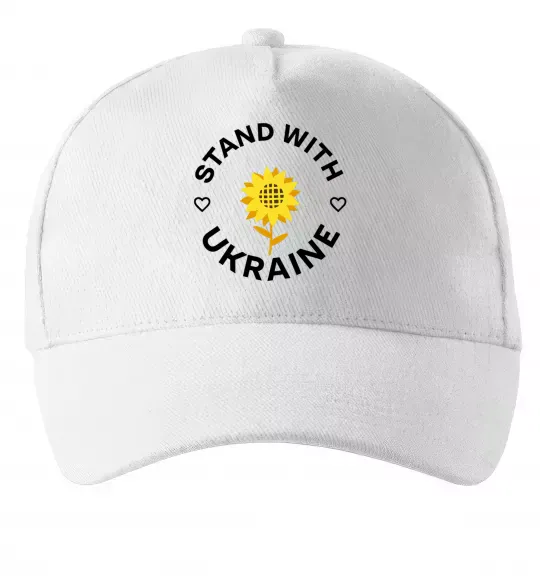 Кепка Stand with Ukraine sunflower Белый фото