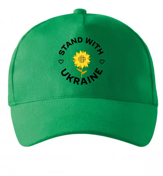 Кепка Stand with Ukraine sunflower Зеленый фото