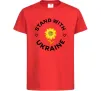 Дитяча футболка Stand with Ukraine sunflower Червоний фото