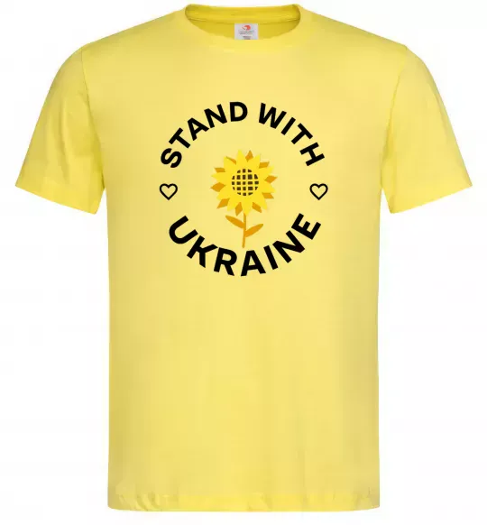 Чоловіча футболка Stand with Ukraine sunflower Лимонний фото