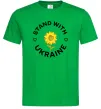 Чоловіча футболка Stand with Ukraine sunflower Зелений Чоловіча футболка Stand with Ukraine sunflower Зелений фото
