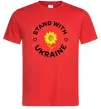 Чоловіча футболка Stand with Ukraine sunflower Червоний Чоловіча футболка Stand with Ukraine sunflower Червоний фото