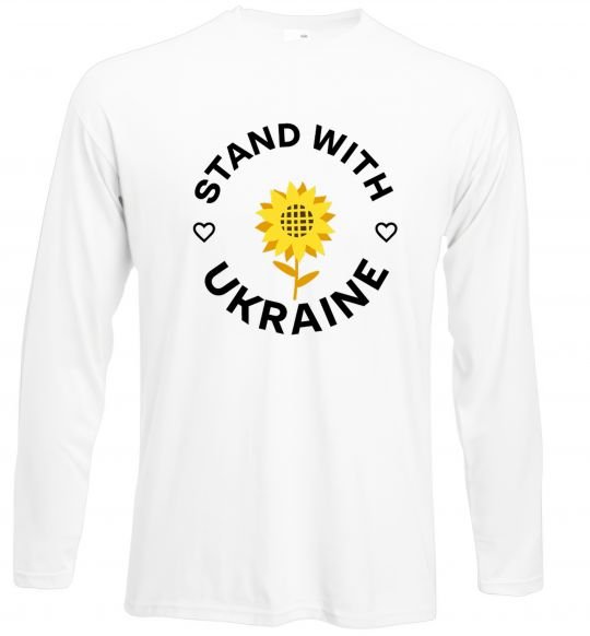 Реглан Stand with Ukraine sunflower Белый фото