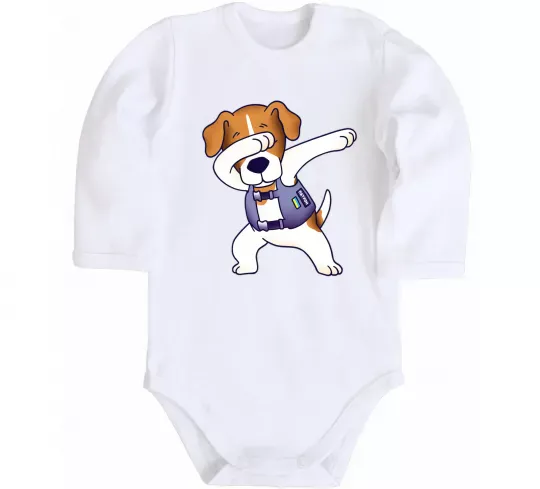 Дитячий бодік Пес Патрон Білий фото