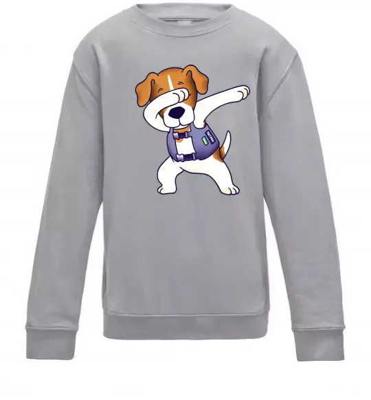 Детский Свитшот Пес Патрон Серый меланж фото