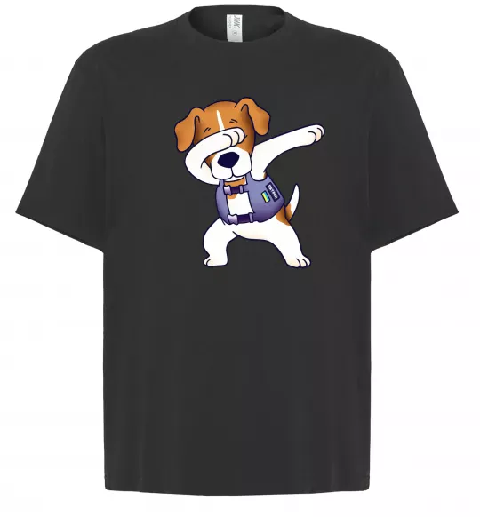 Футболка Оверсайз Пес Патрон Черный фото