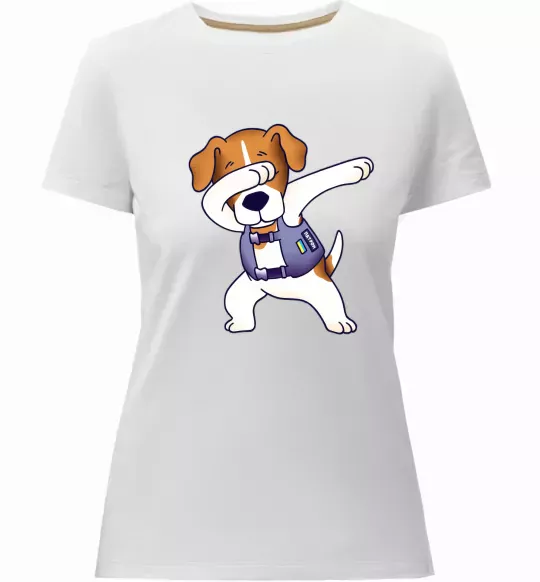 Женская премиум футболка Пес Патрон Белый фото