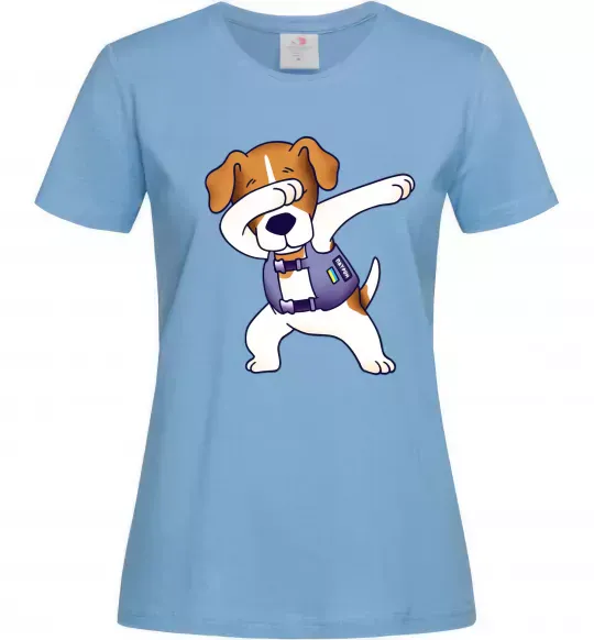 Женская футболка Пес Патрон Голубой фото