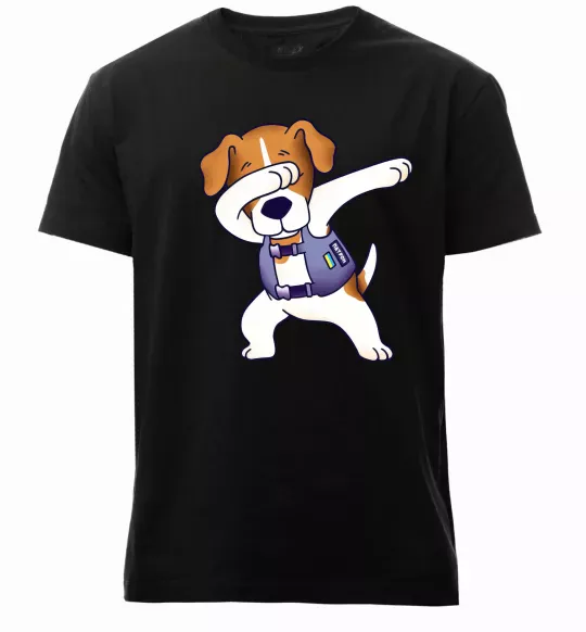 Чоловіча преміум футболка Пес Патрон Чорний фото