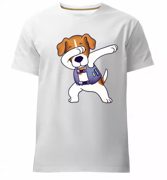 Чоловіча преміум футболка Пес Патрон Білий фото