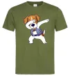 Мужская футболка Пес Патрон Оливковый фото