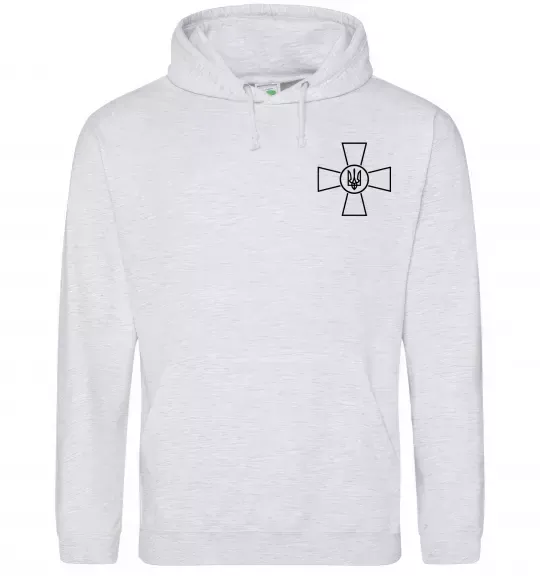 Жіноча толстовка (худі) Збройні Сили України ЗСУ Сірий меланж фото