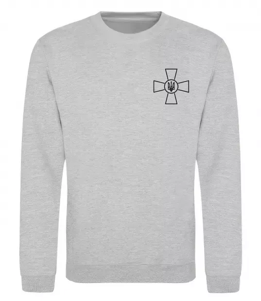 Свитшот Збройні Сили України ЗСУ Серый меланж фото