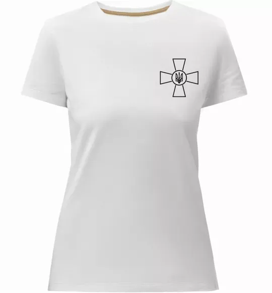 Женская премиум футболка Збройні Сили України ЗСУ Белый фото
