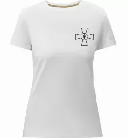 Женская премиум футболка Привид Києва мій герой Белый фото