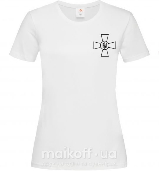 Жіноча футболка Збройні Сили України ЗСУ Білий фото