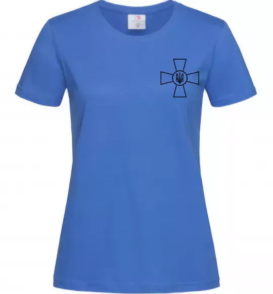Жіноча футболка Збройні Сили України ЗСУ Яскраво-синій фото