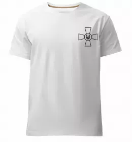 Мужская премиум футболка Козацькому роду нема переводу CURVY Черный фото