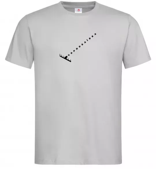 Чоловіча футболка Чорнобаївка граблі Сірий фото