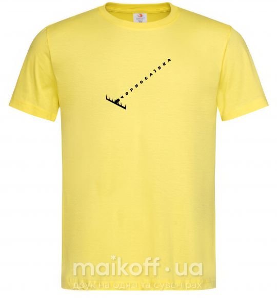 Мужская футболка Чорнобаївка граблі Лимонный фото
