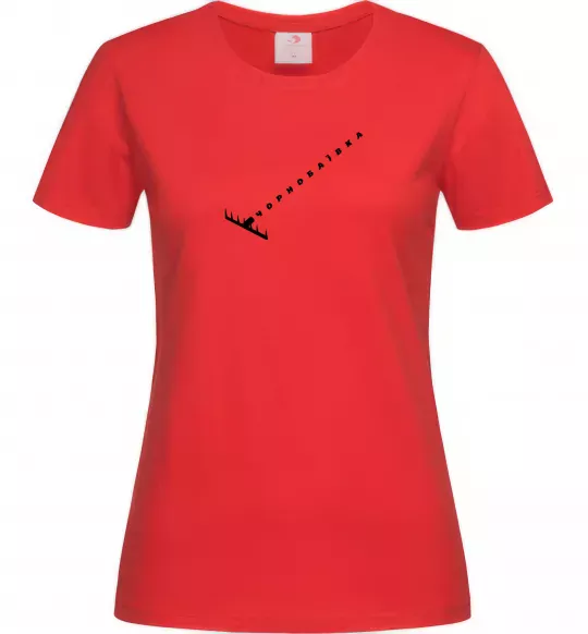 Жіноча футболка Чорнобаївка граблі Червоний фото