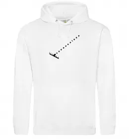 Мужская толстовка (худи) Чорнобаївка граблі Белый фото