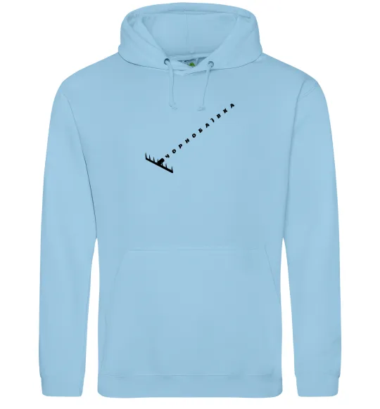 Жіноча толстовка (худі) Чорнобаївка граблі Блакитний фото