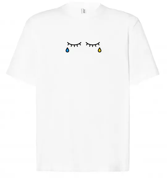 Футболка Оверсайз Сльози очі Белый фото