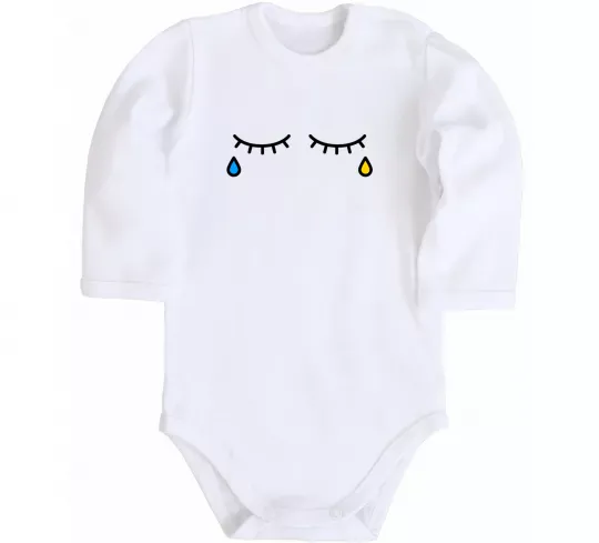 Детский боди Сльози очі Белый фото