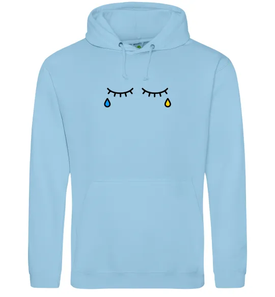 Жіноча толстовка (худі) Сльози очі Блакитний фото