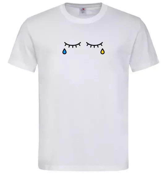 Мужская футболка Сльози очі Белый фото