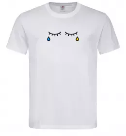 Мужская футболка Сльози очі Белый фото