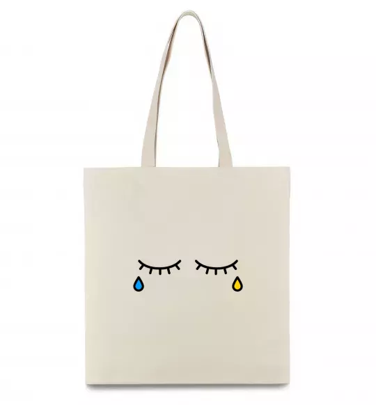 Еко-сумка Сльози очі Бежевий фото