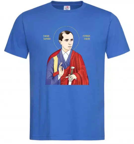 Чоловіча футболка Бандера Слава Україні Яскраво-синій фото