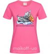 Женская футболка Отрицательное всплытие Ярко-розовый фото