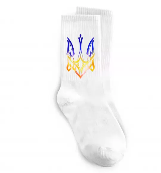 Носки Герб палає Белый фото