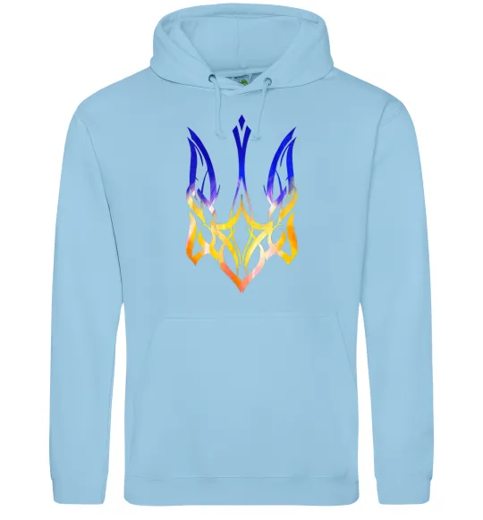 Чоловіча толстовка (худі) Герб палає Блакитний фото